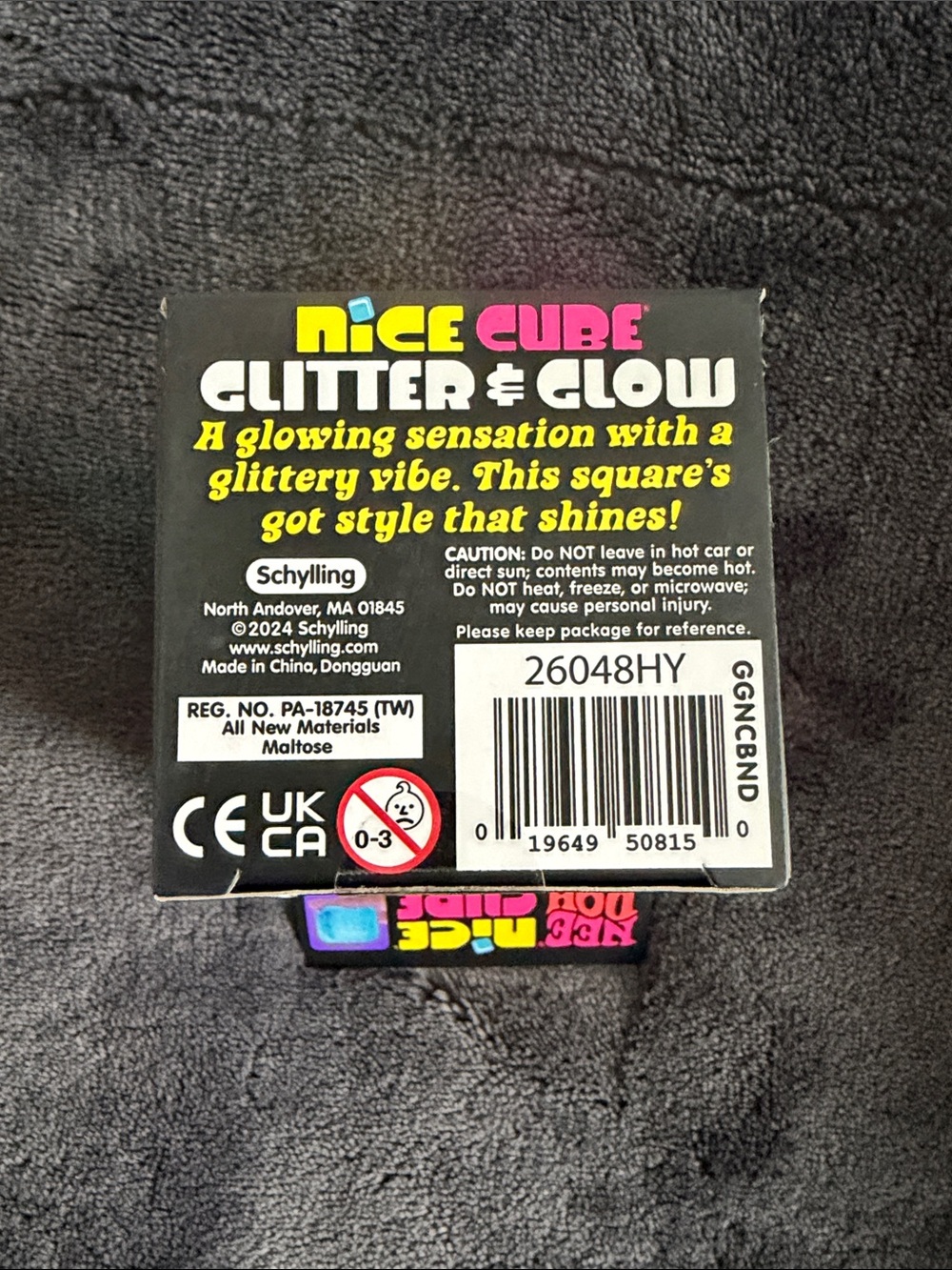 Neefoh Nice Cube Glitter & Glow - blue Super Solid Squish toy NIOP - Picture 2 of 8